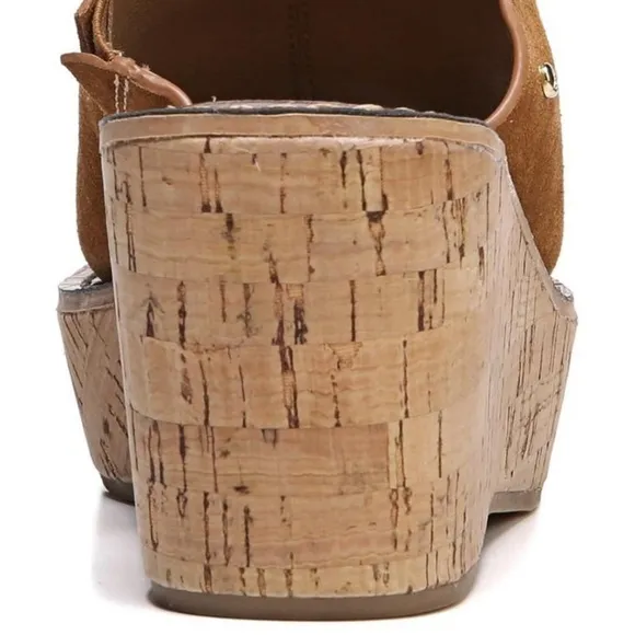 NEW SAM EDELMAN Ranger Brown Suede Platform Sandal