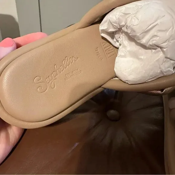 NEW Seychelles Simply the Best Sandal Slides in Sand Multi Sz 8.5