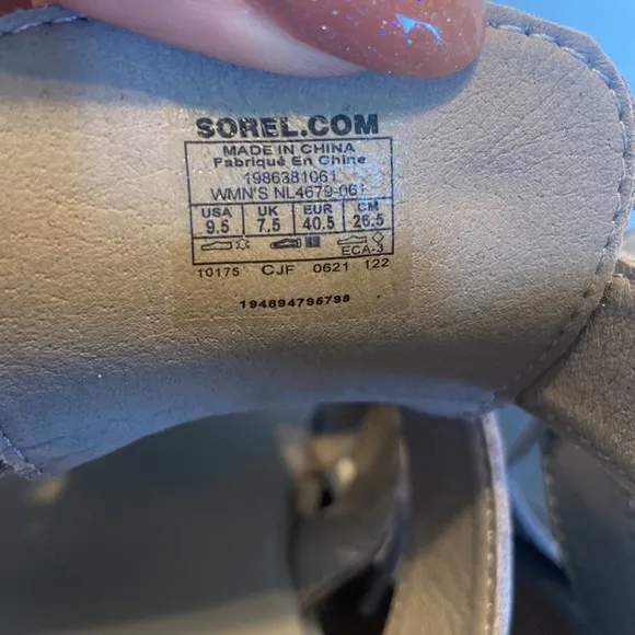 New Sorel Joanie Lace Up Gray Wedge Sandals Size 9 1/2