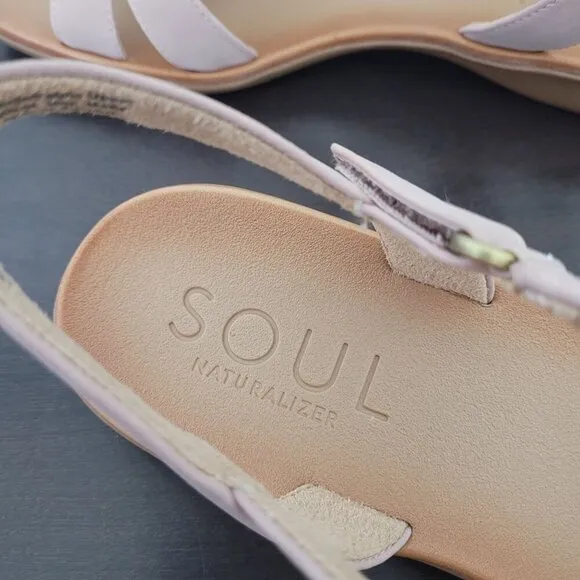 NEW Soul Naturalizer Summer Ankle Strap Sandals Mauve Faux Nubuck Microfiber 11W