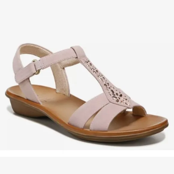 NEW Soul Naturalizer Summer Ankle Strap Sandals Mauve Faux Nubuck Microfiber 11W