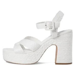 NEW Steve Madden Carisma Woven Rope Platform Sandals in White Sz. 9
