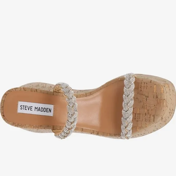 NEW! Steve Madden Silver Metallic Dayna Platform Sandal - Size 9