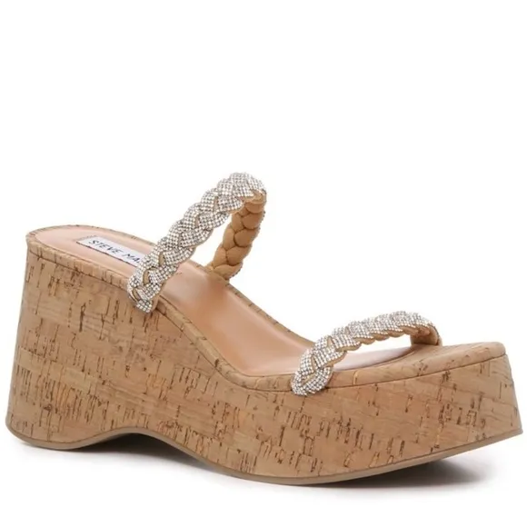 NEW! Steve Madden Silver Metallic Dayna Platform Sandal - Size 9