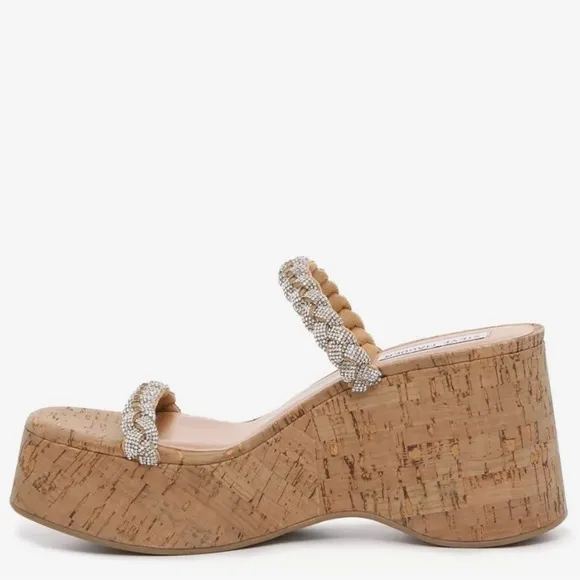 NEW! Steve Madden Silver Metallic Dayna Platform Sandal - Size 9