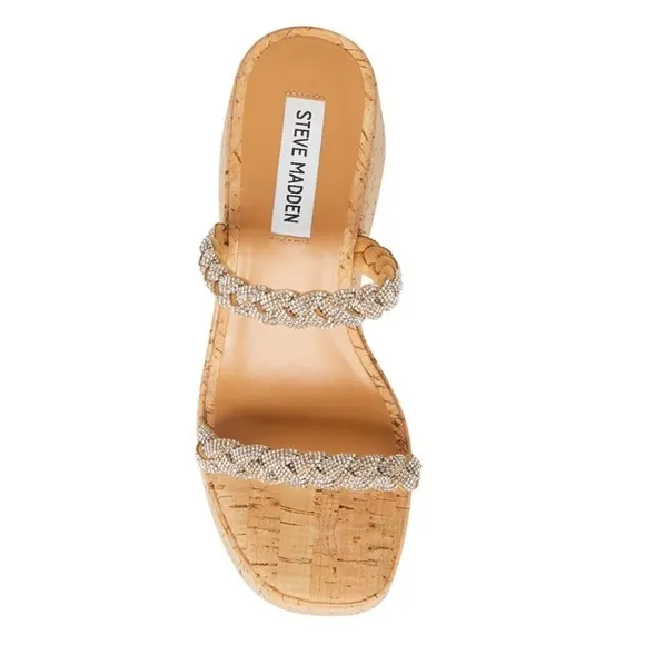 NEW! Steve Madden Silver Metallic Dayna Platform Sandal - Size 9