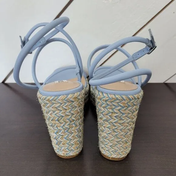 NEW Steve Madden Womens Unify Platform Wedge Sandals Multi Raffia 10M
