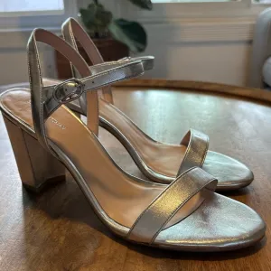 NEW Stuart Weitzman Dancer 75 silver block heels in Silver