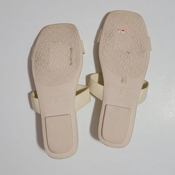 NEW Stuart Weitzman Ibiza Slide Sandals Womens 9.5 Chic Summer Causal Designer