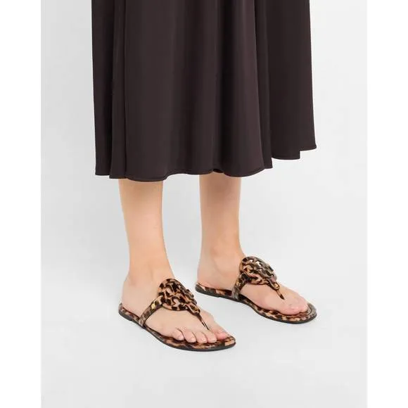NEW TORY BURCH women miller sandal in leopard