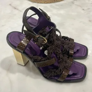 NEW Ulla Johnson Piera Heels Open Toe Block Heel Sandals Sz 9 EU 40