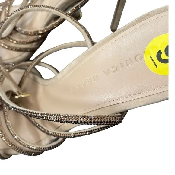 New! Veronica Beard Aneesha Crystal-Embellished Suede Sandals