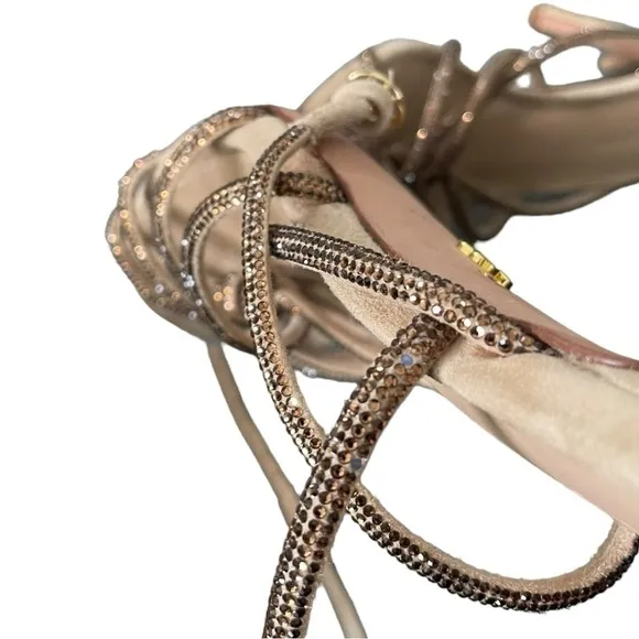 New! Veronica Beard Aneesha Crystal-Embellished Suede Sandals