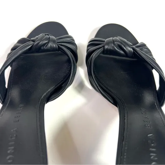 New Veronica Beard Ganita Knot Front Heeled Sandal Black Size 6