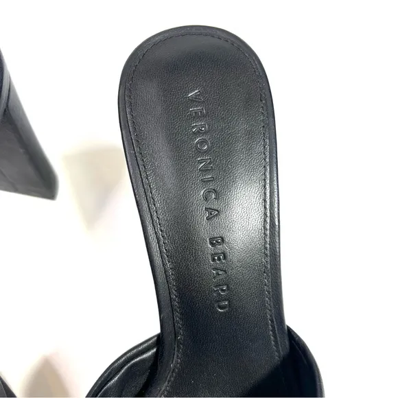New Veronica Beard Ganita Knot Front Heeled Sandal Black Size 6