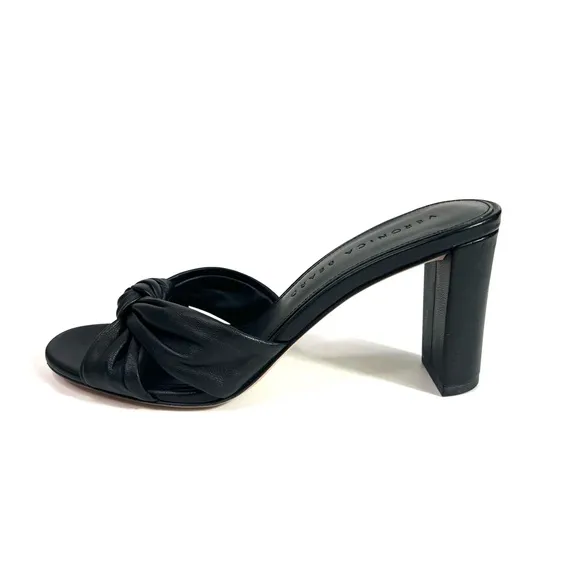 New Veronica Beard Ganita Knot Front Heeled Sandal Black Size 6