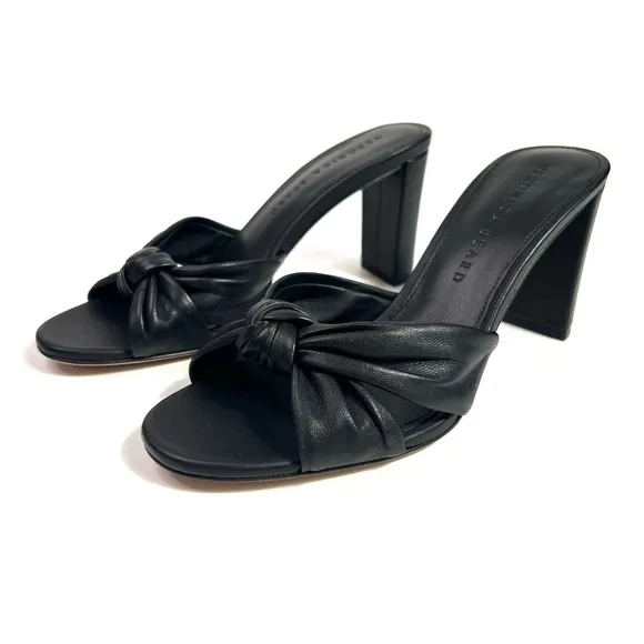 New Veronica Beard Ganita Knot Front Heeled Sandal Black Size 6