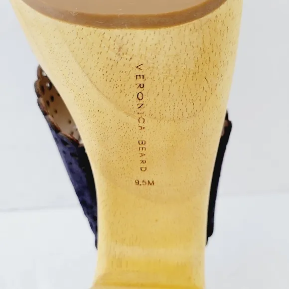 New Veronica Beard Gaynor Platform Sandals In Eclipse Navy , Size 9,5