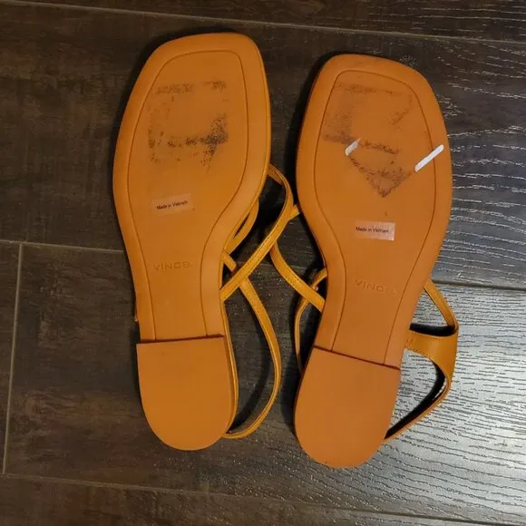 NEW Vince Diana Strappy Sandals Womens 6.5 Minimalist Chic Casual Classic Basic