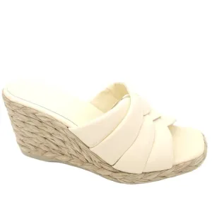 NEW Vince Gilian Wedge Sandals Womens 8 Espadrille Neutral Designer Chic Casual