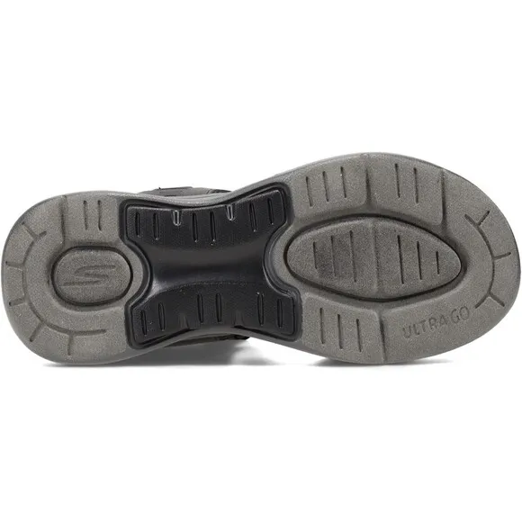 New With Box Skechers Men’s Go Walk Arch Fit Sandals Black Charcoal Men Size 10