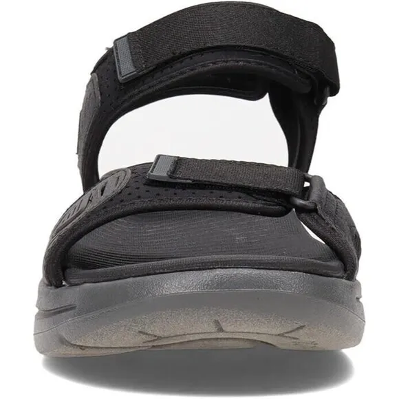New With Box Skechers Men’s Go Walk Arch Fit Sandals Black Charcoal Men Size 10