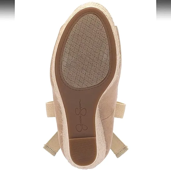New w/o Box Jessica Simpson Zavida Ankle-Wrap Peep-Toe Platform Wedge Size 9.5
