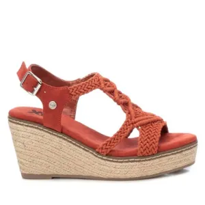 NEW XTI women's jute wedge sandals in brick