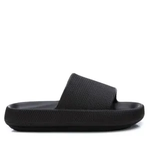 NEW XTI women's rubber flat sandals in black