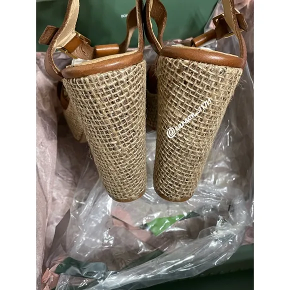 NIB Anthropologie T-Strap Platform Sandals 37 Brown