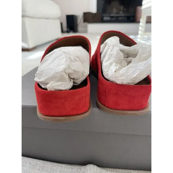 NIB‎ Aquatalia Weatherproof Abbey Suede Wedge Sandals - Red- Size 7 M- $350