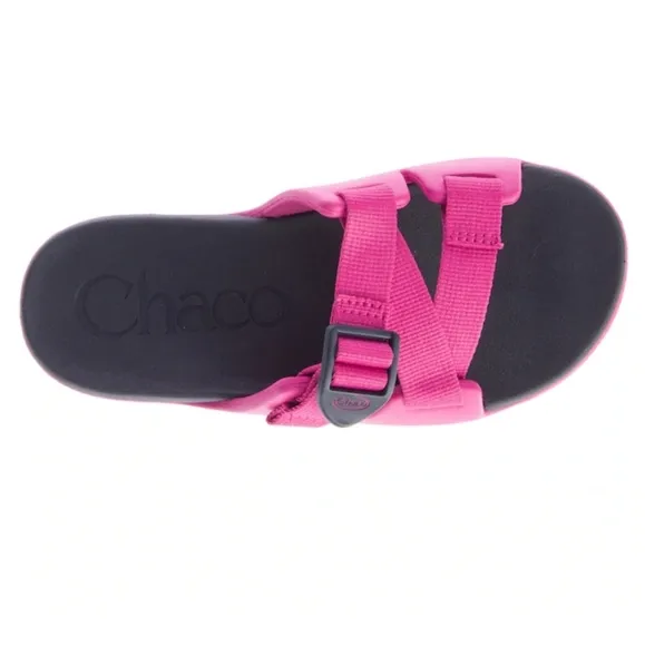 NIB Chaco Chillos Slide Sandal In Magenta Kids Size 5
