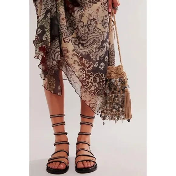 NIB Free People Theia Gladiator Sandals. Size 11, Color Black