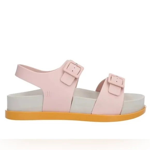 NIB Melissa Wide Platform Sandals in Pink / Beige / Caramelo 9