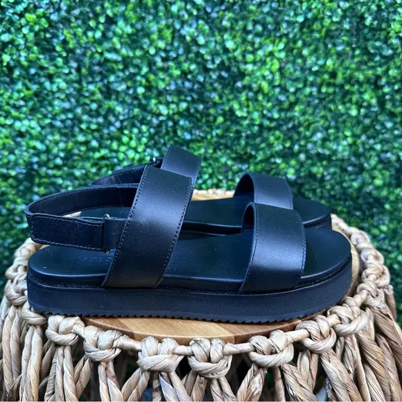 NIB Nisolo x Anthropologie go to flatform sandals in all black