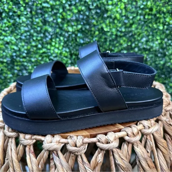 NIB Nisolo x Anthropologie go to flatform sandals in all black