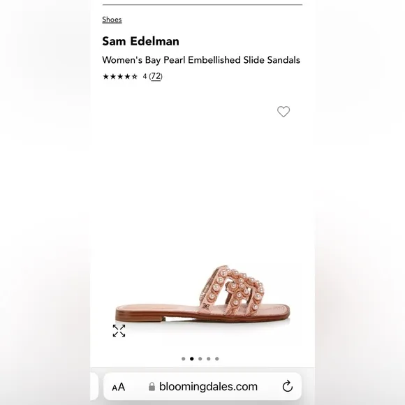 NIB Sam Edelman Pearl Bay Sandals, pale pink/rose color sz 8. Orig $140