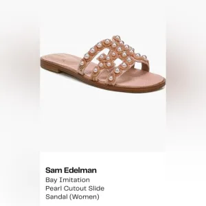 NIB Sam Edelman Pearl Bay Sandals, pale pink/rose color sz 8. Orig $140