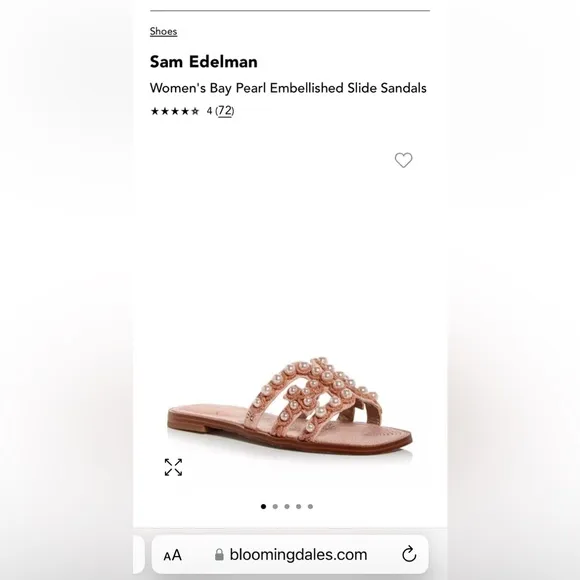 NIB Sam Edelman Pearl Bay Sandals, pale pink/rose color sz 8. Orig $140