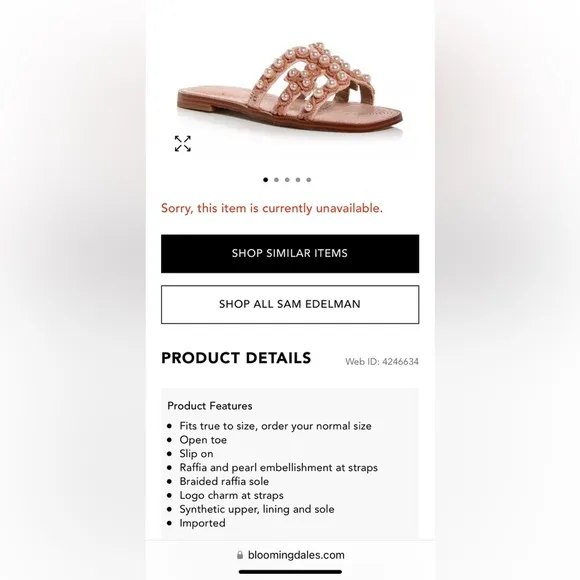 NIB Sam Edelman Pearl Bay Sandals, pale pink/rose color sz 8. Orig $140