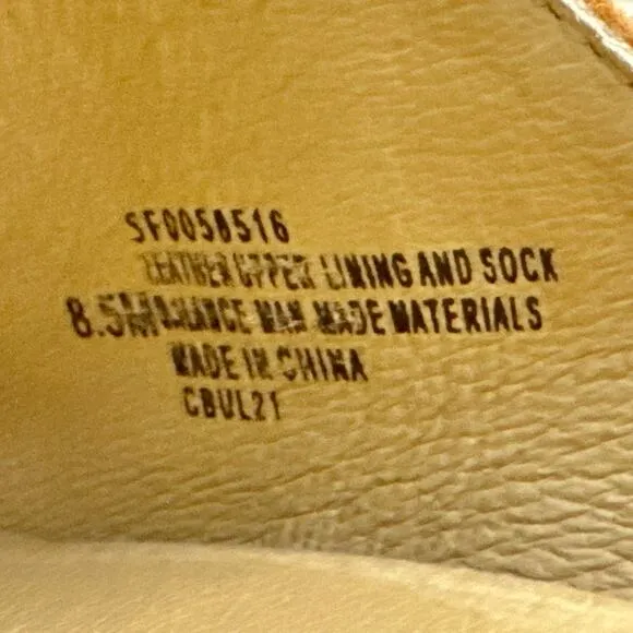 NIB Sofft Strathmore 8.5M Italian Suede Wedge Ruched Open Toe Slide Sandals