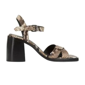 NIB The Kooples Womens Python Square Toe Block Heel Sandals Size FR 41/US 10