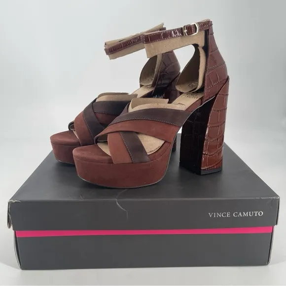 NIB | Vince Camuto | Gruelie Sandals in Brown Size 8.5