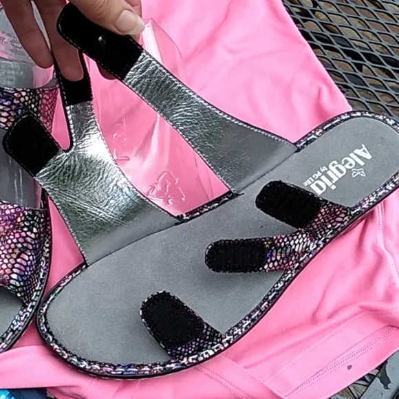 NIB Women's Alegria rainbow colors sandals size 41
