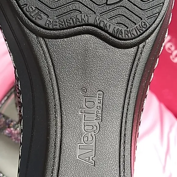 NIB Women's Alegria rainbow colors sandals size 41