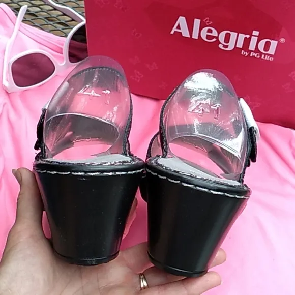 NIB Women's Alegria rainbow colors sandals size 41