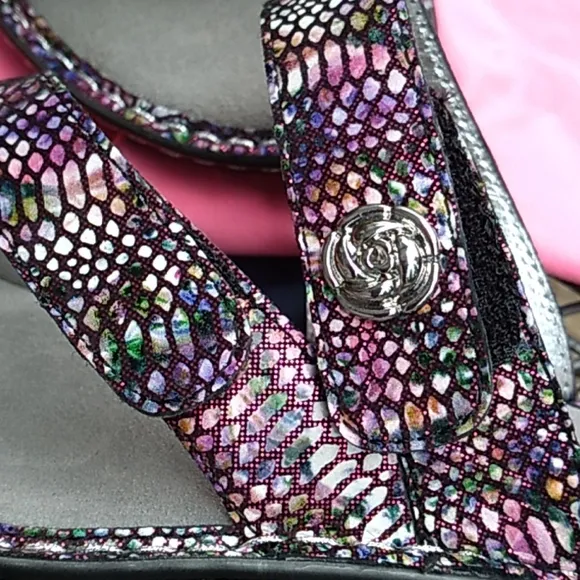 NIB Women's Alegria rainbow colors sandals size 41