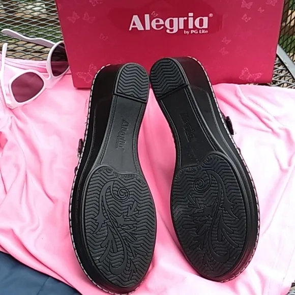 NIB Women's Alegria rainbow colors sandals size 41