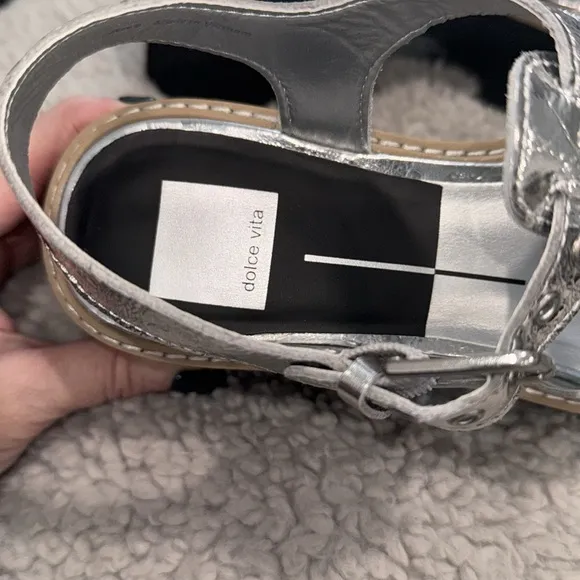 NIB women’s gorgeous dolce vita silver latice fisherman sandals, shoes, sz 8