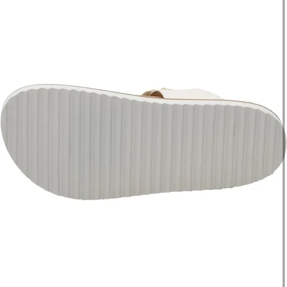NIB!Corkys-White “Bless her heart” Sandals-Size Women 8